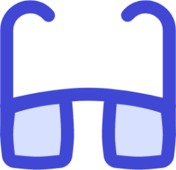 content eye glasses icon