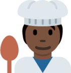 cook: dark skin tone emoji