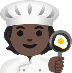 cook: dark skin tone emoji