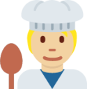 cook: medium-light skin tone emoji