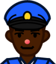 cop (black) emoji