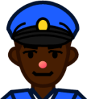 cop (black) emoji