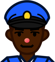cop (black) emoji