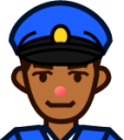 cop (brown) emoji
