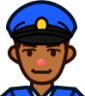 cop (brown) emoji
