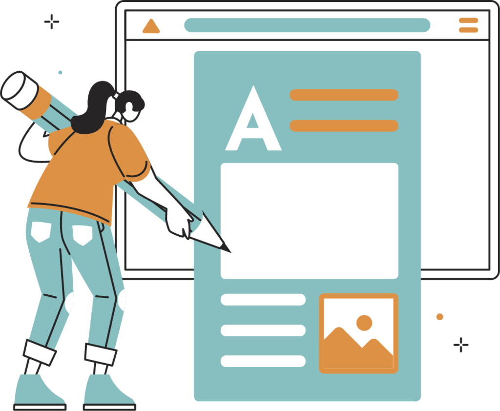 Copy Writing web browser browser writing list design illustration
