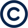 copyright line business icon