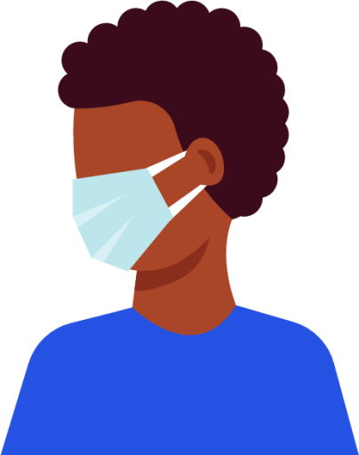 coronavirus facial mask medical illustration