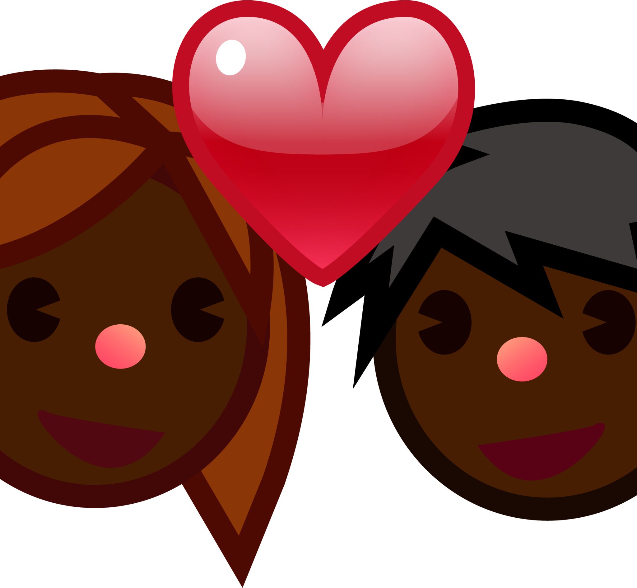 couple with heart (black) emoji