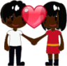 couple with heart (black) emoji