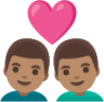 couple with heart: man, man, medium skin tone emoji