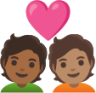 couple with heart: person, person, medium-dark skin tone, medium skin tone emoji
