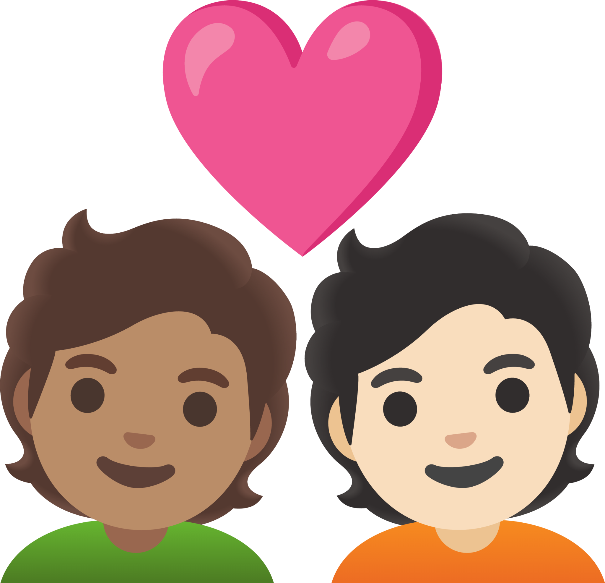 couple with heart: person, person, medium skin tone, light skin tone emoji