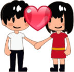 couple with heart (plain) emoji