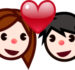 couple with heart (white) emoji