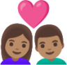 couple with heart: woman, man, medium skin tone emoji