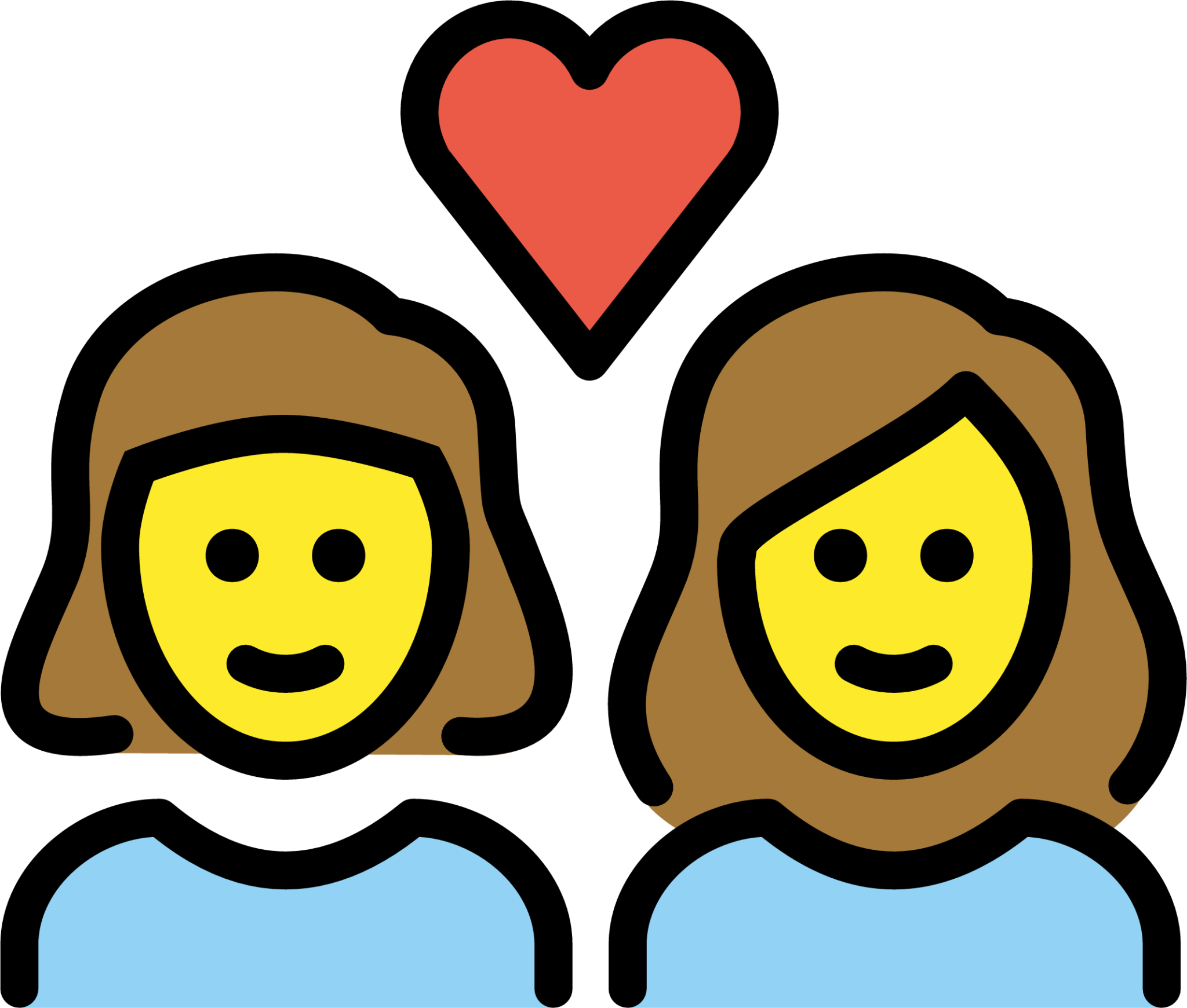 couple with heart: woman, woman emoji
