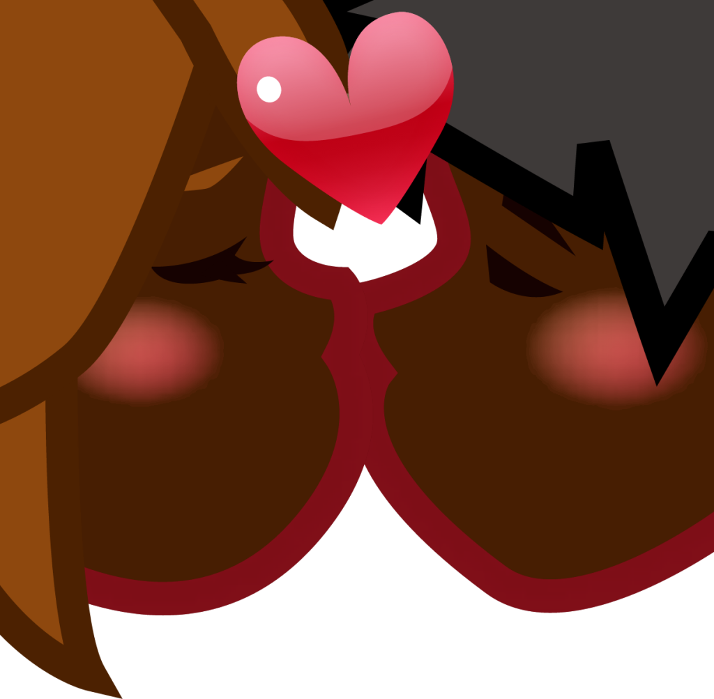 couplekiss (black) emoji