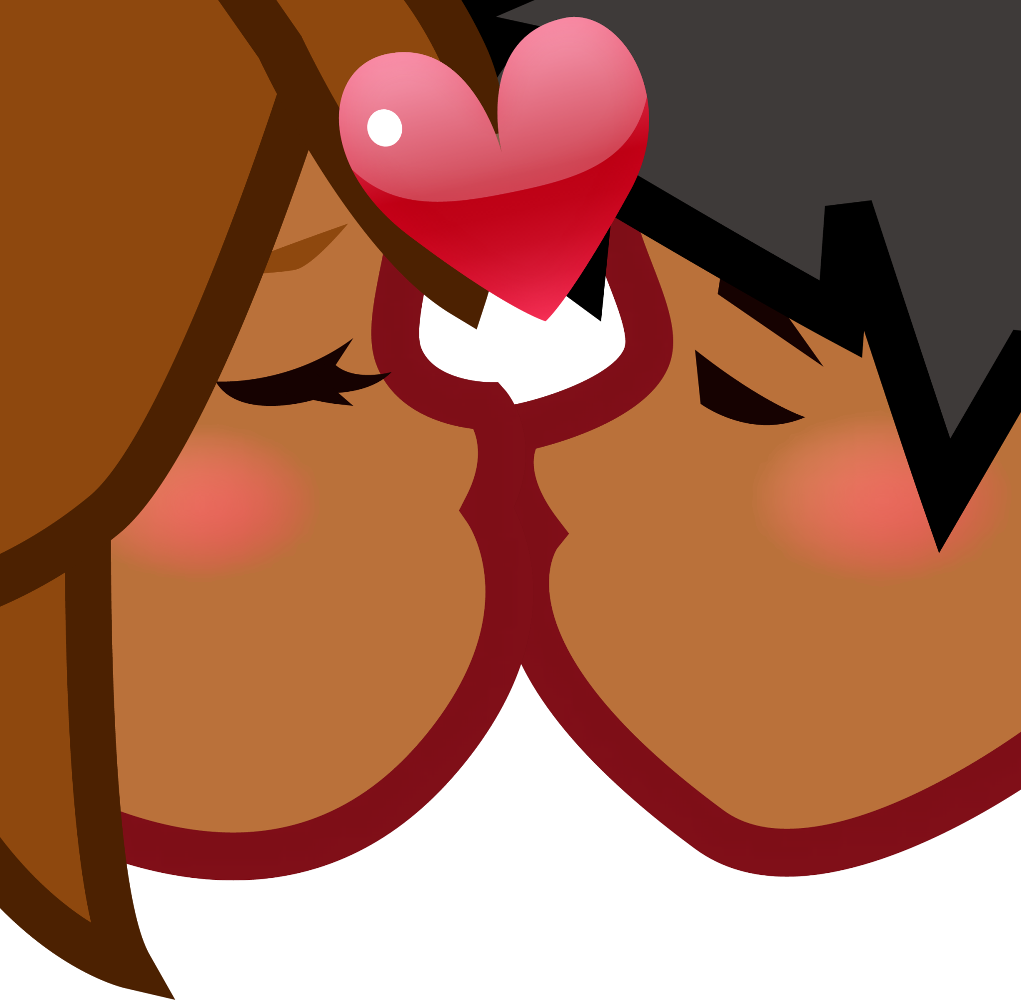 couplekiss (brown) emoji