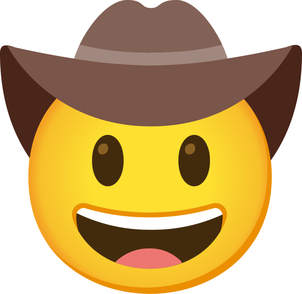 cowboy hat face emoji.