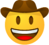 Cowboy hat face emoji emoji