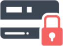 credit card lock protect icon