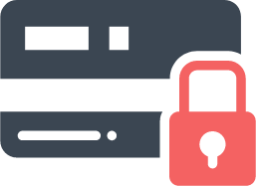 credit card lock protect icon