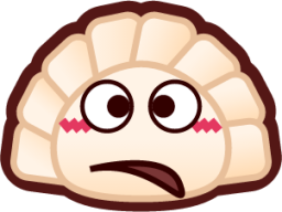 cross eyed face (dumpling) emoji