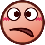 cross eyed face (plain) emoji