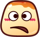 cross eyed face (pudding) emoji