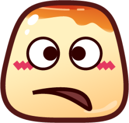 cross eyed face (pudding) emoji