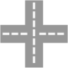 cross intersection icon