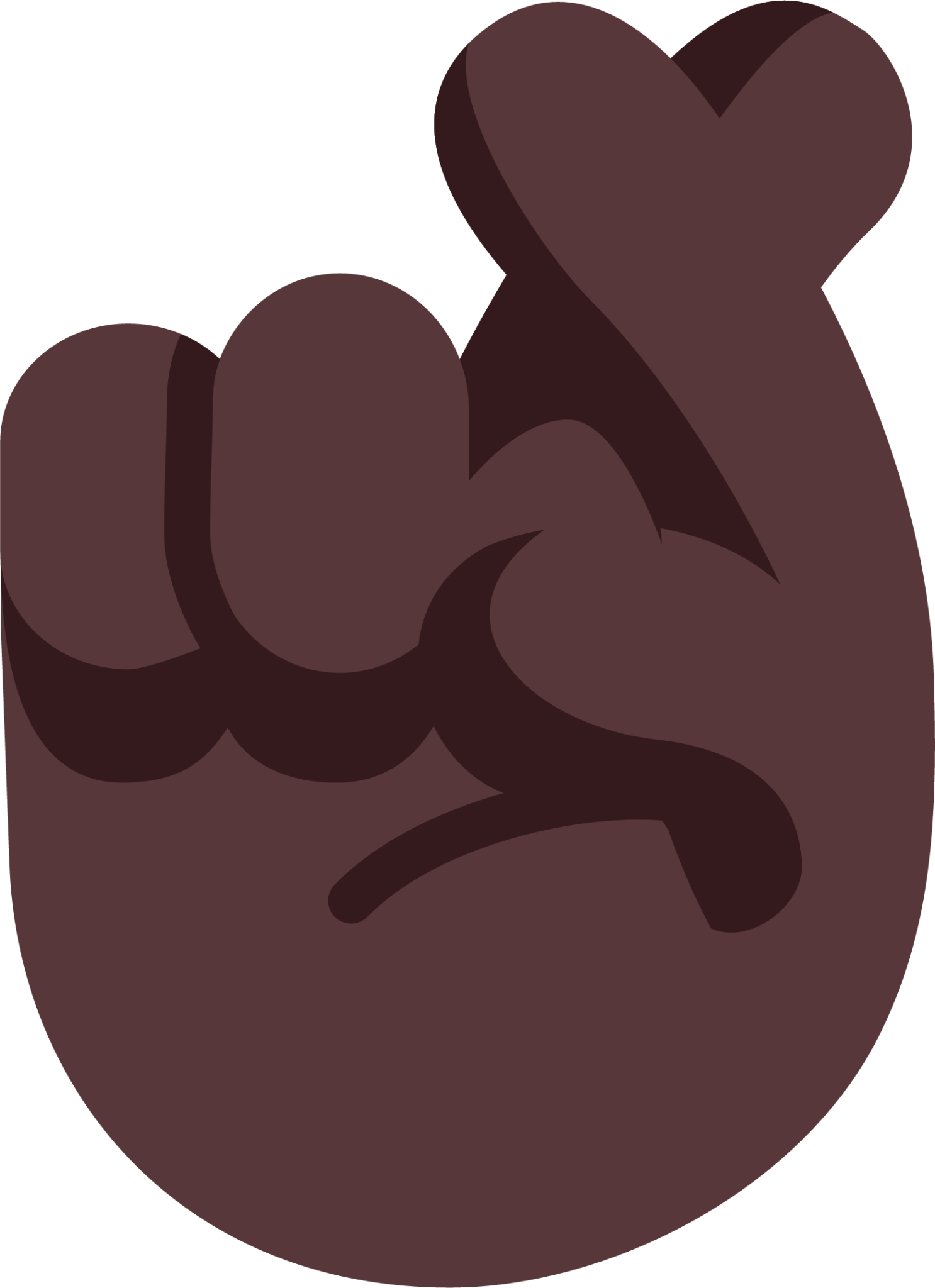 crossed fingers dark emoji