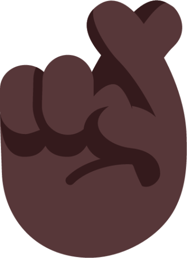 crossed fingers dark emoji