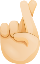 Crossed fingers skin 1 emoji emoji