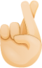 Crossed fingers skin 1 emoji emoji