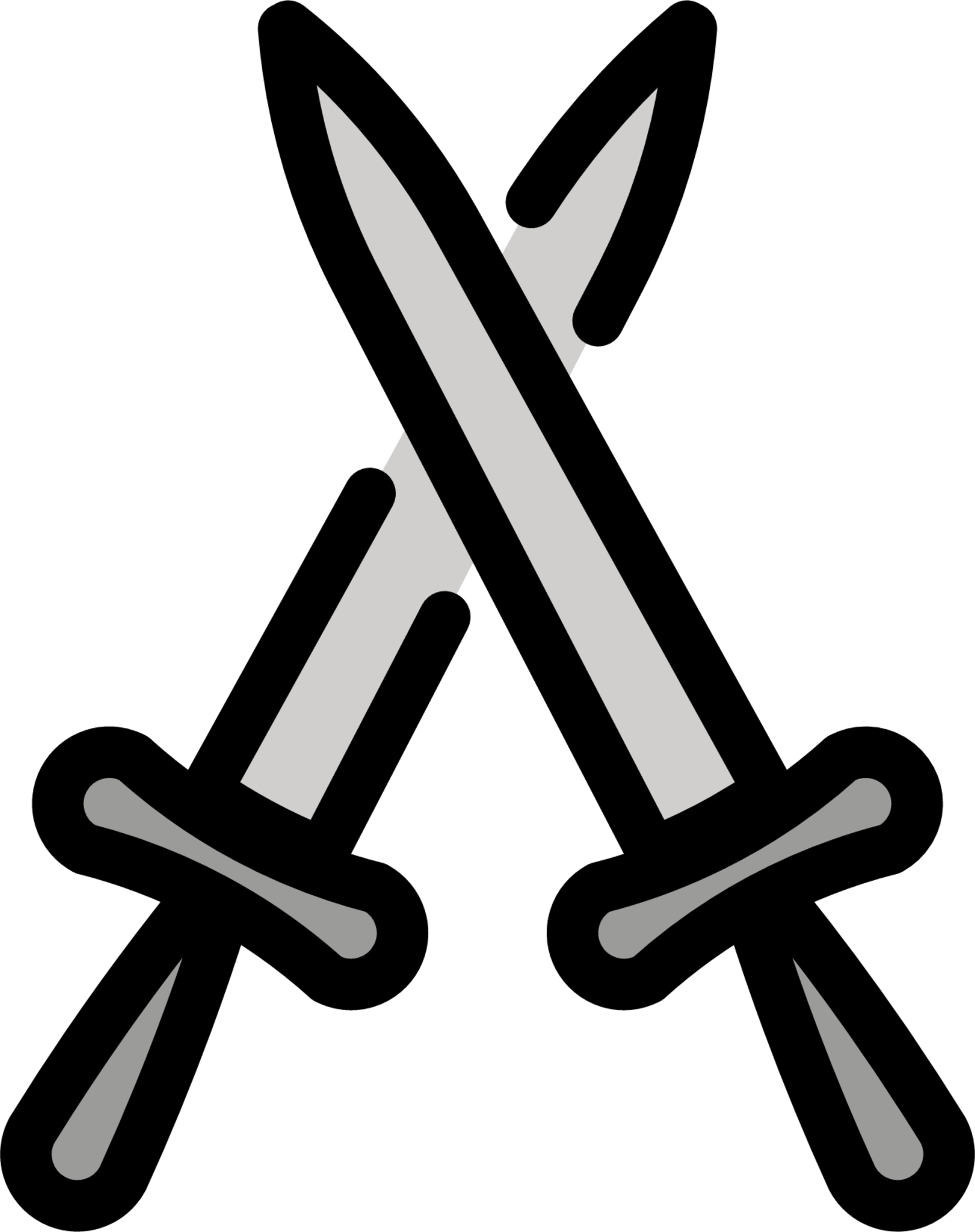Crossed swords vector flat icon. Isolated swords emoji illustration Stock  Vector