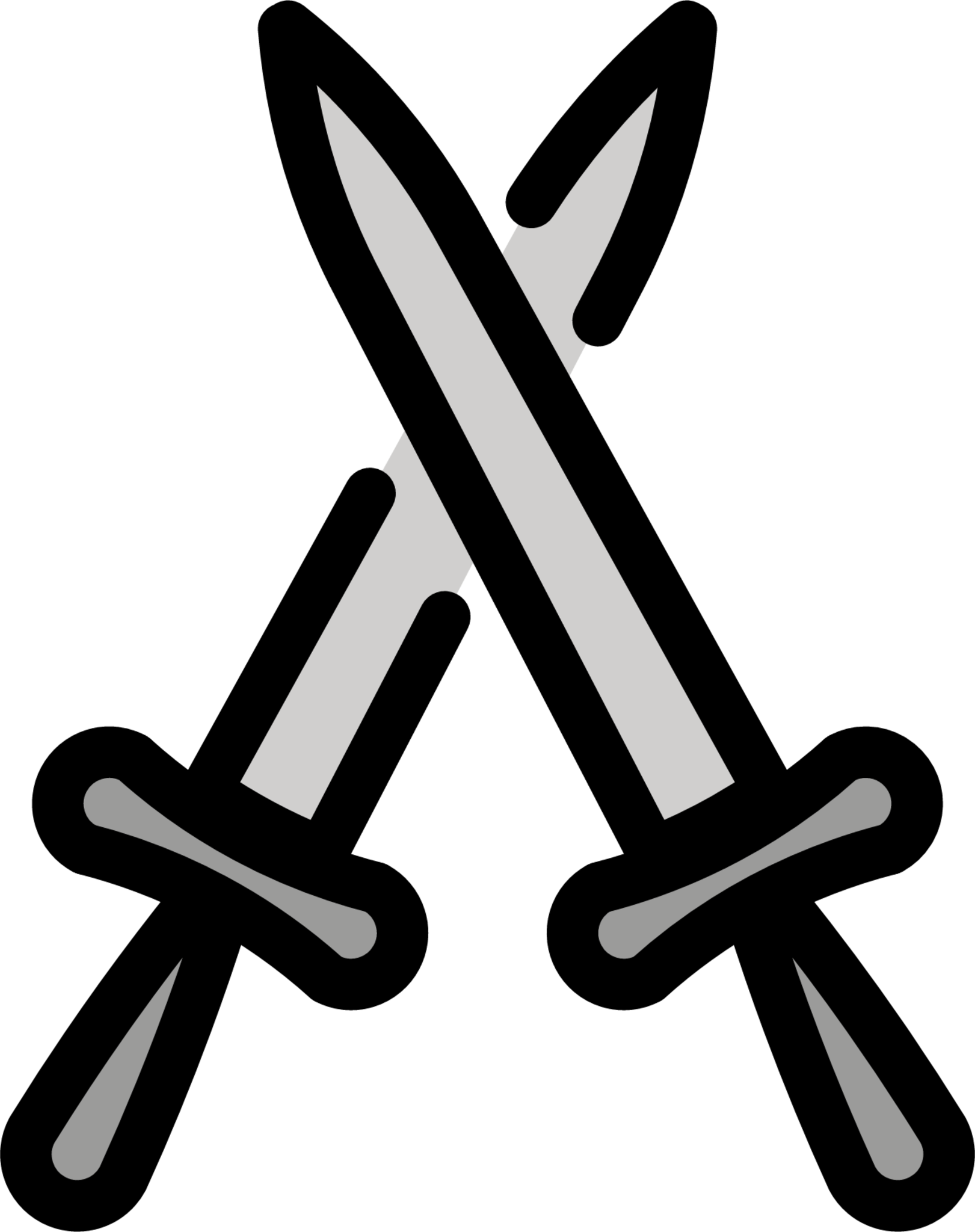 Crossed Swords Emoji coloring page