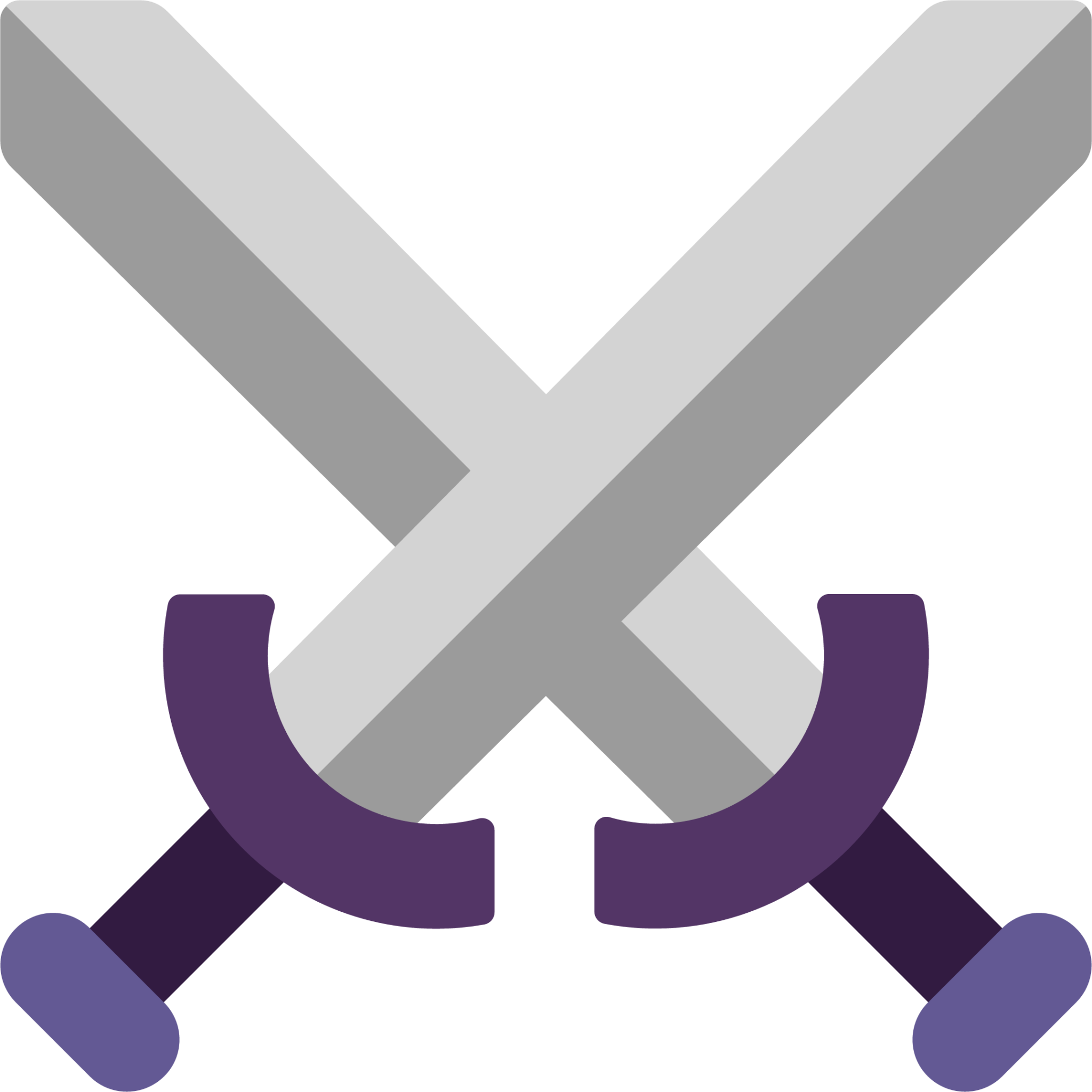 Crossed minecraft swords