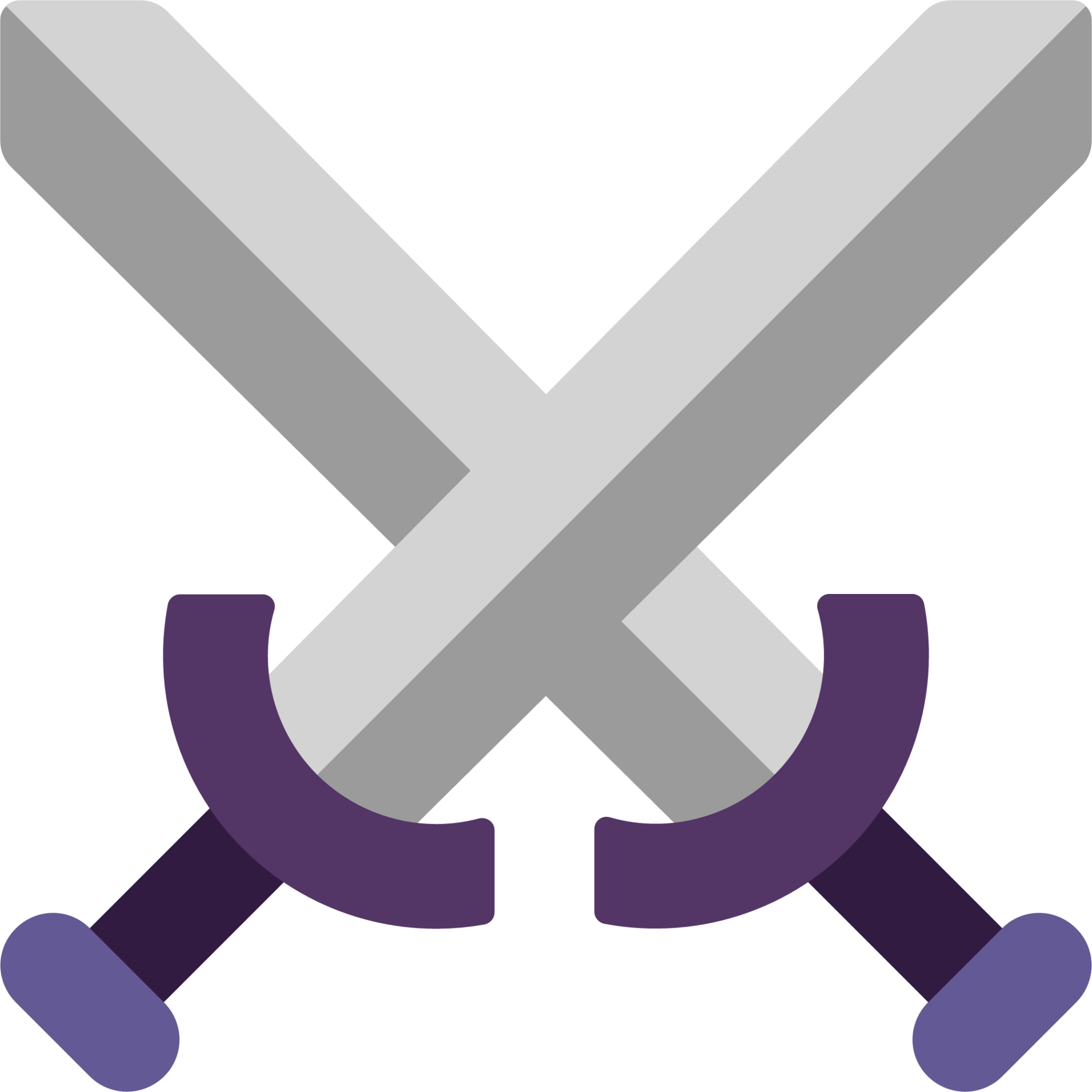 Crossed swords emoji clipart. Free download transparent .PNG