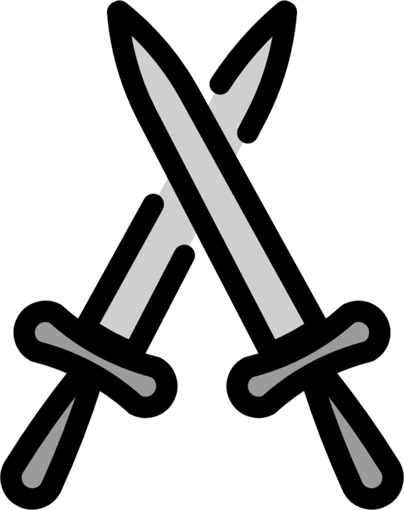 Crossed swords emoji - Top vector, png, psd files on
