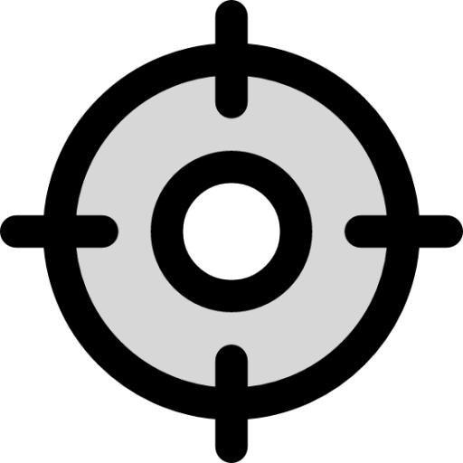 Crosshair detailed (duotone) icon