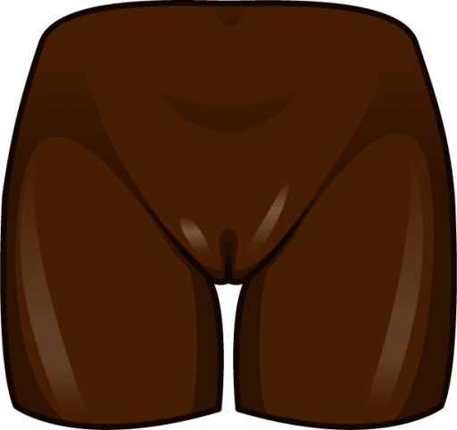 crotch (black) emoji