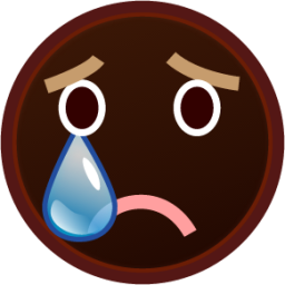 cry (black) emoji