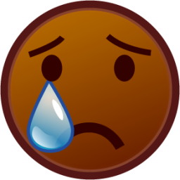 cry (brown) emoji