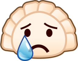 cry (dumpling) emoji