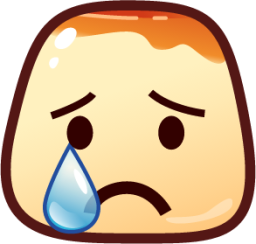 cry (pudding) emoji