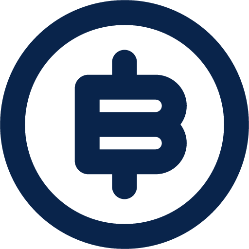 currency bitcoin 2 line business icon