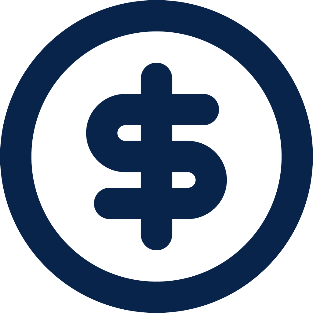 currency dollar line business icon