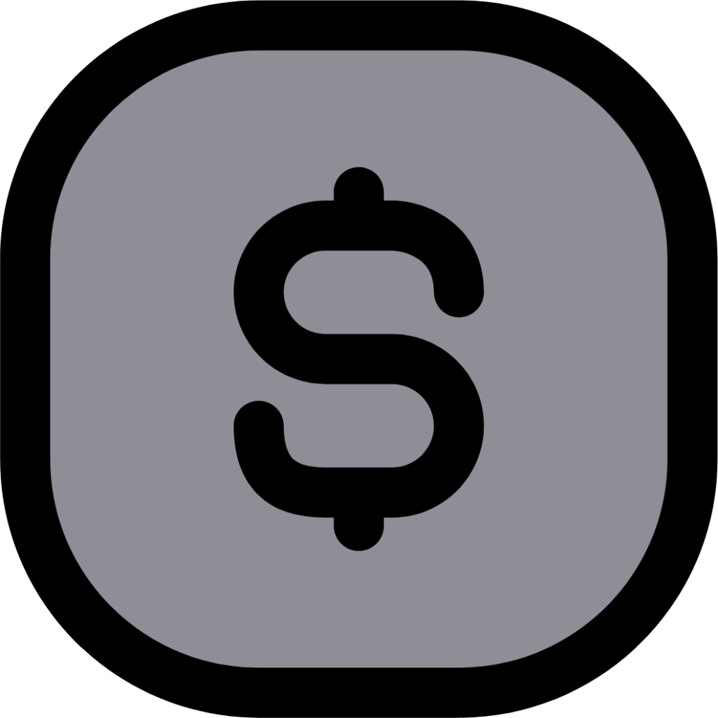 currency dollar square icon